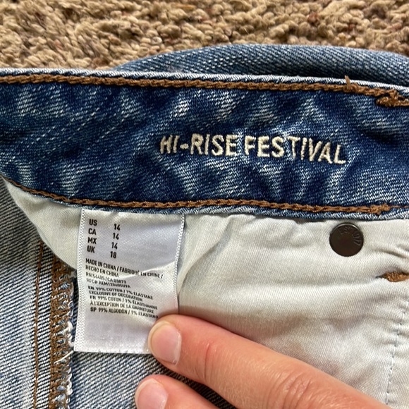 American Eagle hi rise festival shorts size 14 like new - Picture 2 of 4